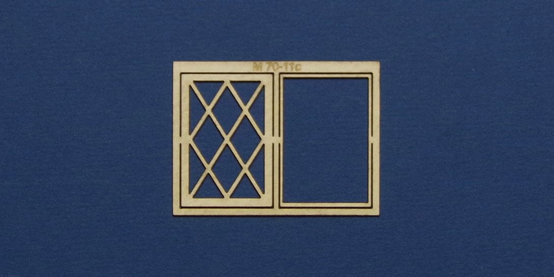 M 70-11c O gauge residential style casement window with lattice type 1 Residential style casement window with lattice type 1